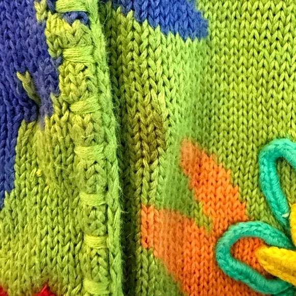 VTG MICHAEL SIMON ABSTRACT ART SWEATER, ONE SIZE - Picture 3 of 9